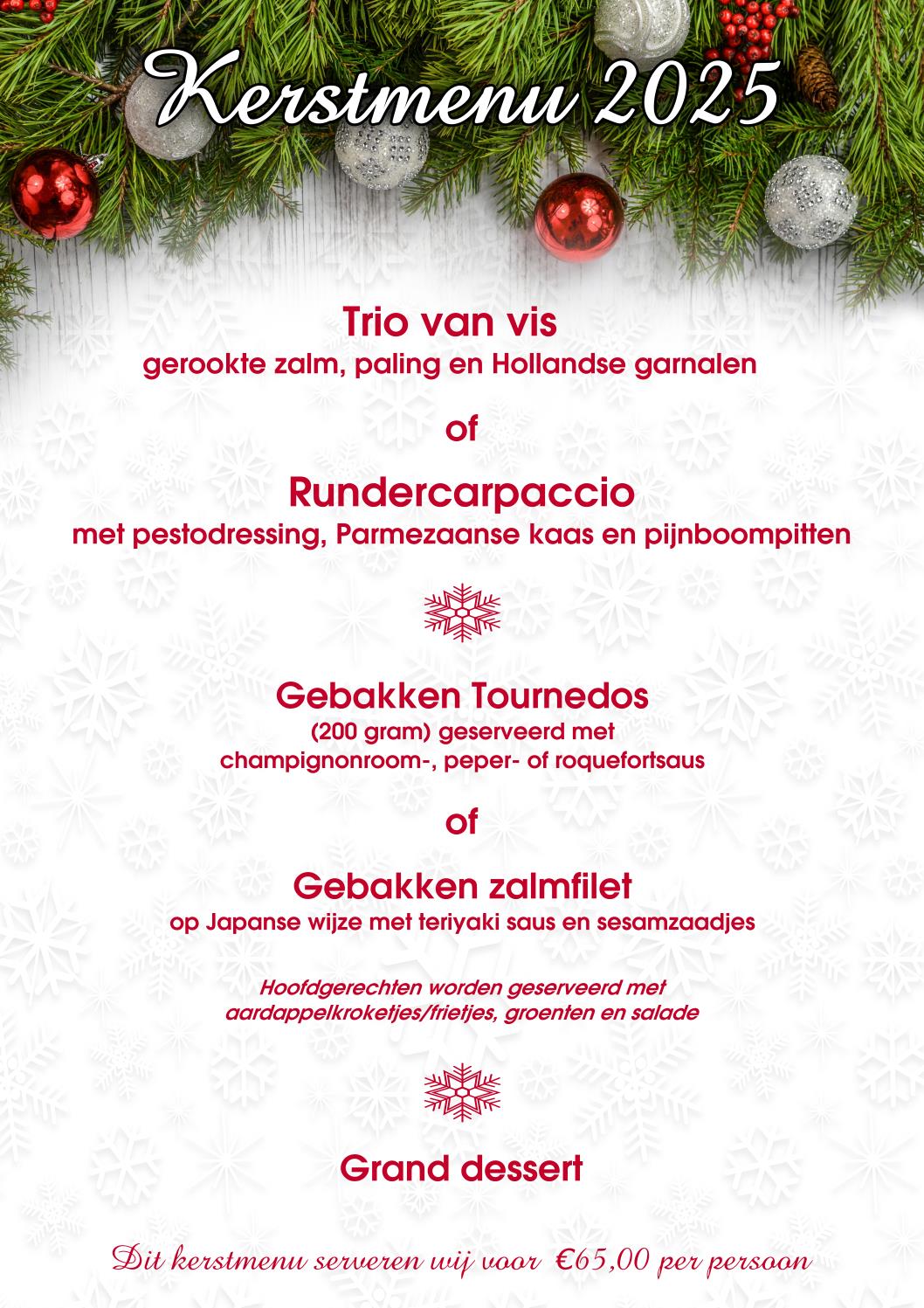 Kerstmenu 2025