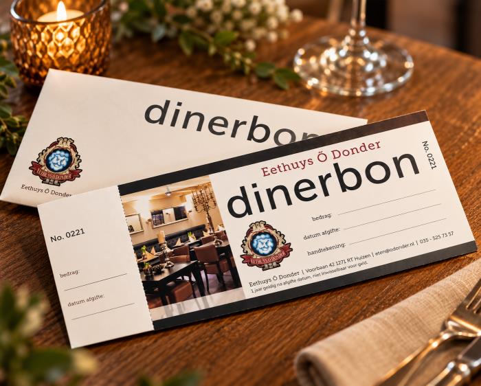 Dinerbon van Eethuys &Otilde; Donder